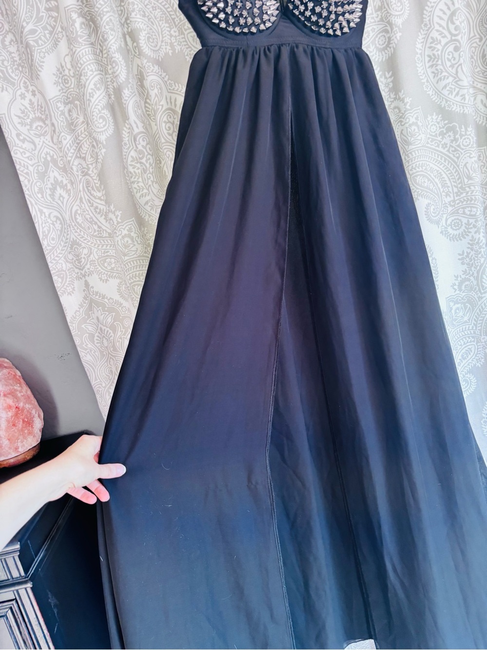 Studded Spikes Sheer gown robe - Picture 9 of 10